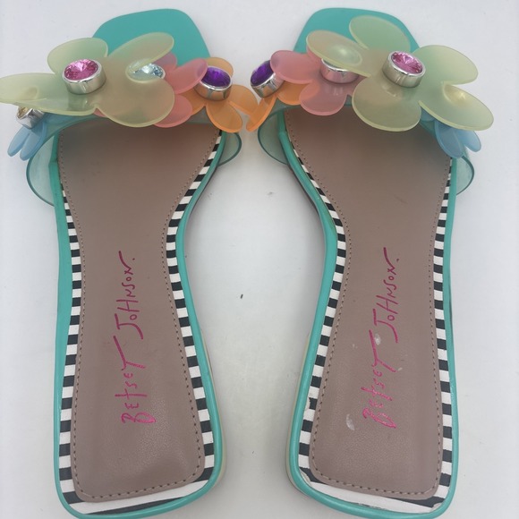 Betsey Johnson Flower Heels Perfect For Summer Size 7 - Picture 4 of 9